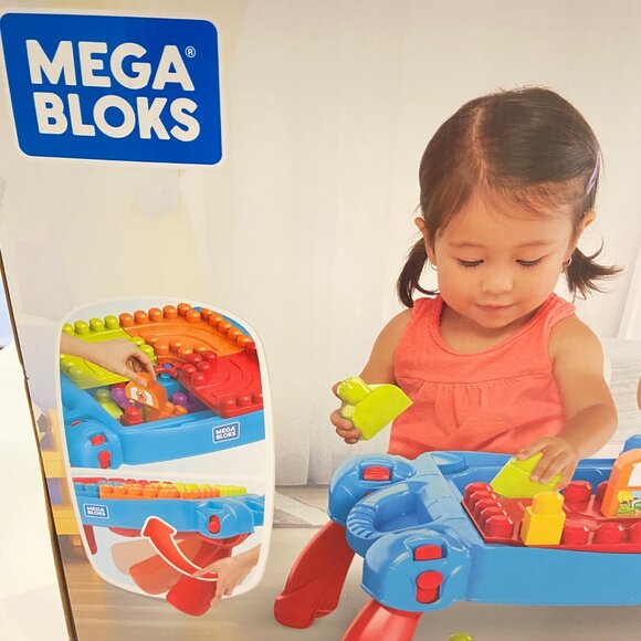 Mega Bloks Build N Learn Table 30-Piece Set For Toddlers 1+ Years toy blocks - Picture 4 of 15
